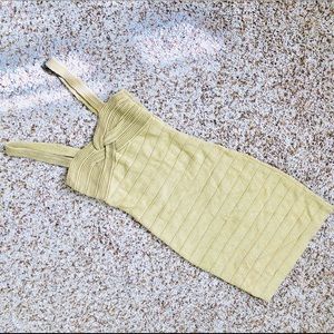 Bebe Gold Bandage Dress